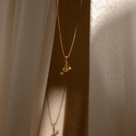 Personal Initial Diamond Necklace