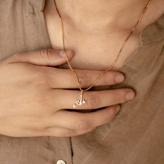 Personal Initial Diamond Necklace