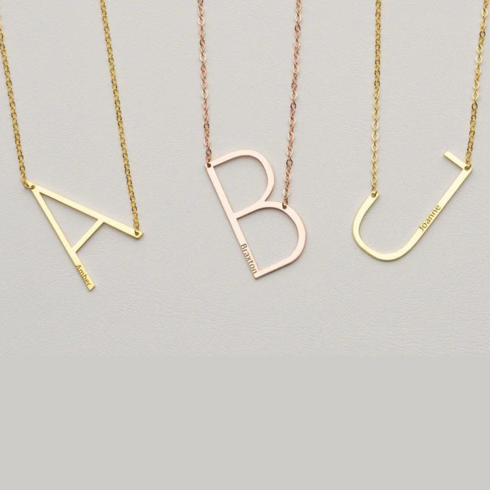 4cm Initial Letter Necklace