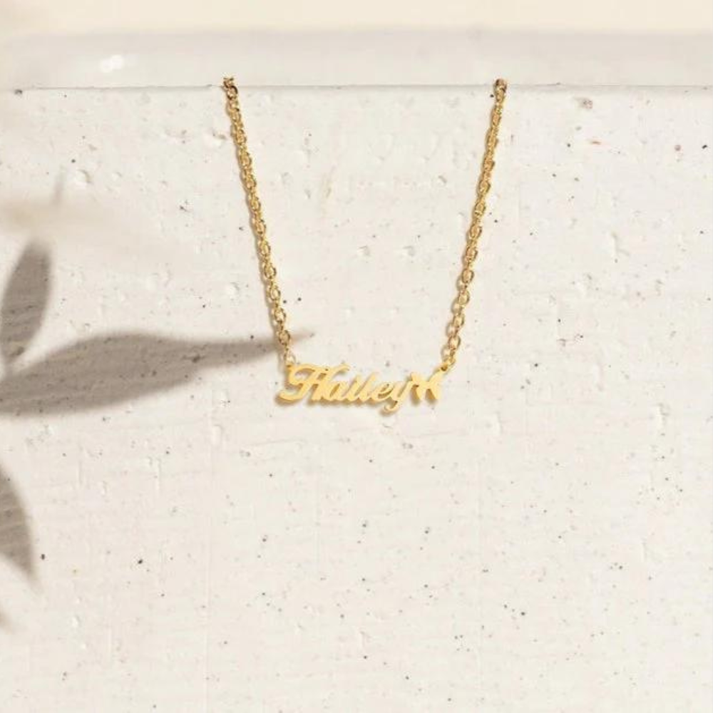 Personalized Necklace With Name and Butterfly