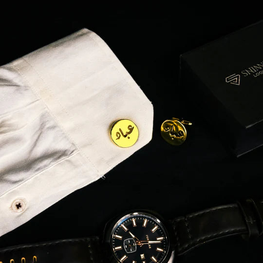 Translucent Urdu Name Cufflinks