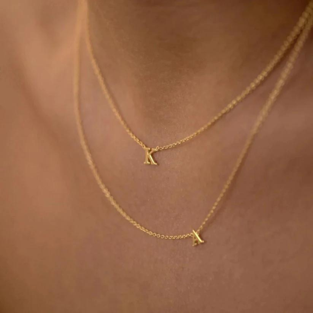 Tiny Letter Necklace