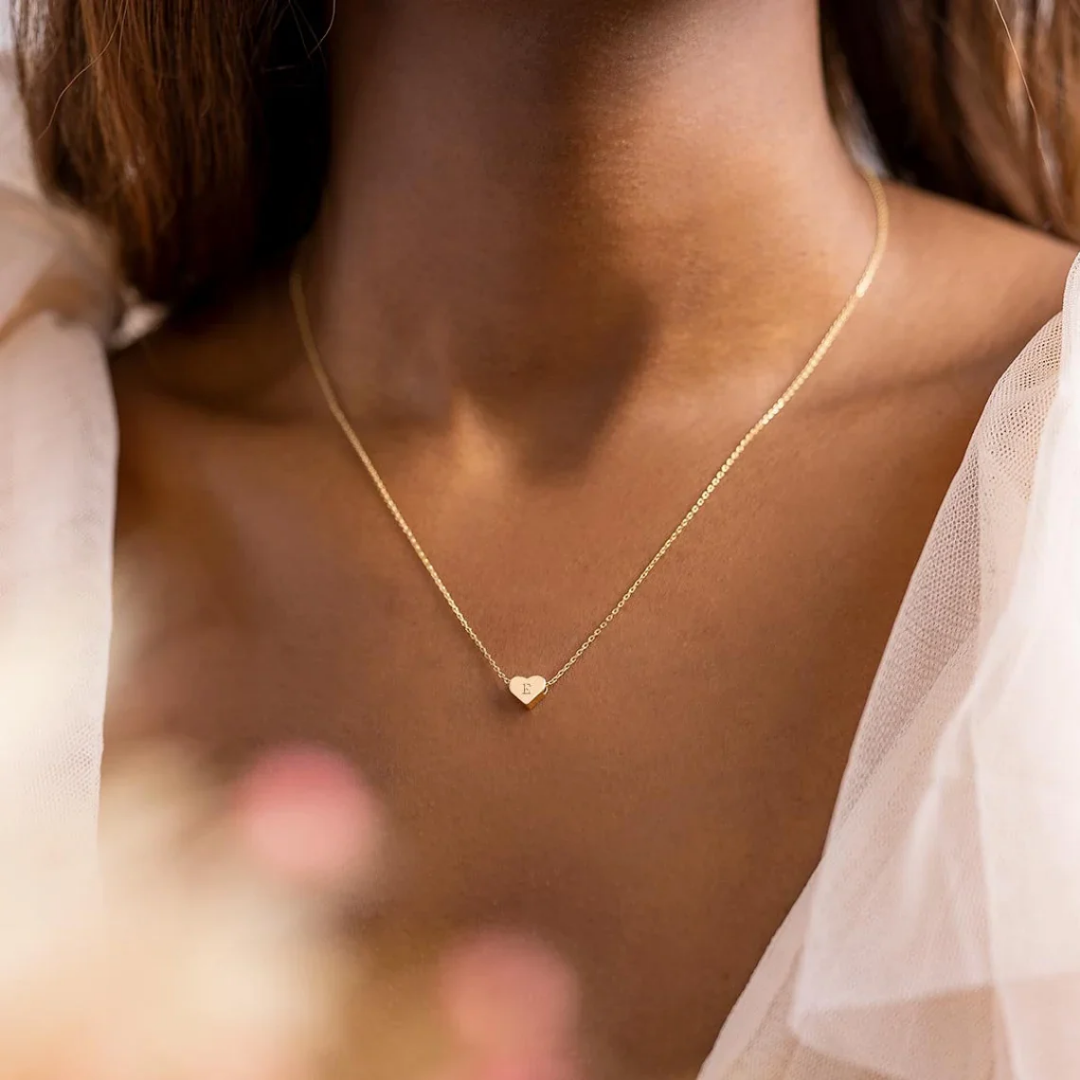 Personalized Initial Heart Necklace