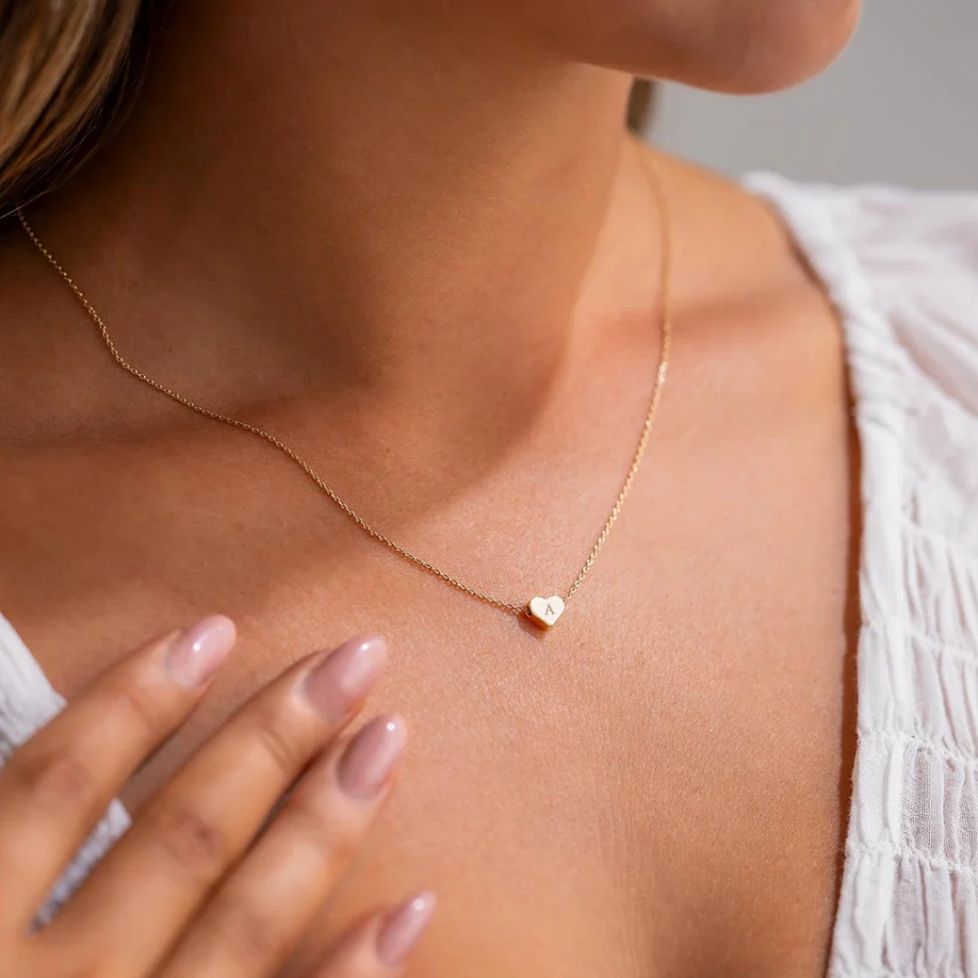 Personalized Initial Heart Necklace