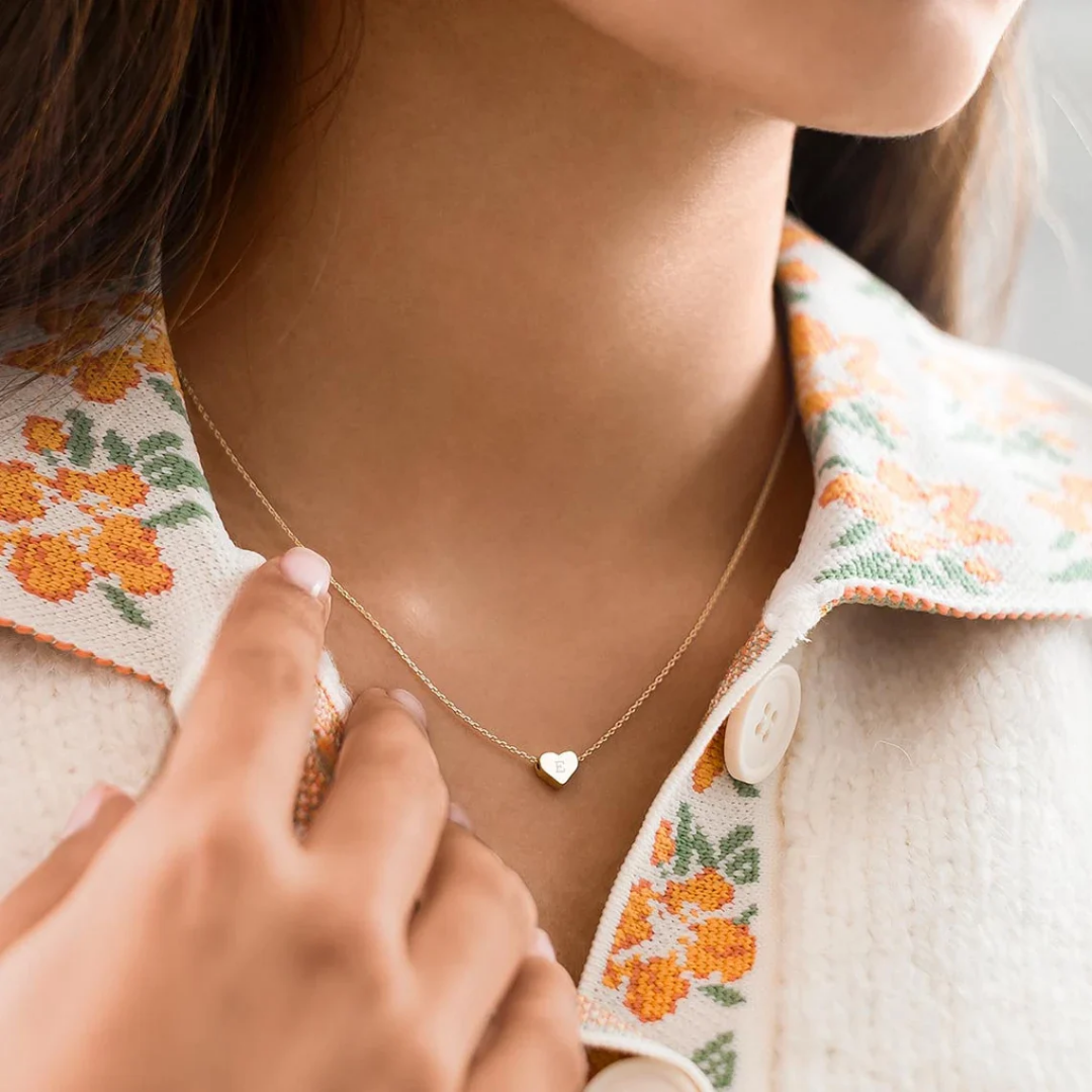 Personalized Initial Heart Necklace