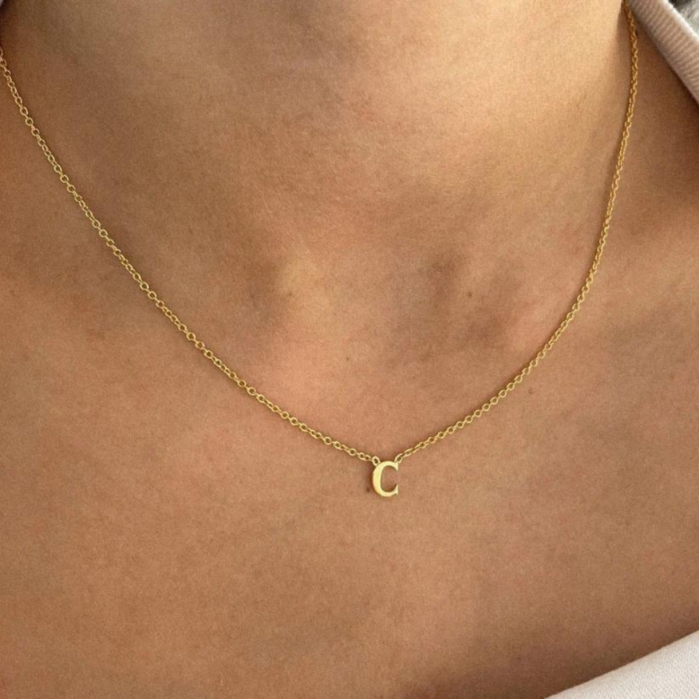 Tiny Letter Necklace