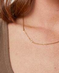 Personalized Sideway Initial Necklace