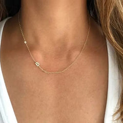 Personalized Sideway Initial Necklace