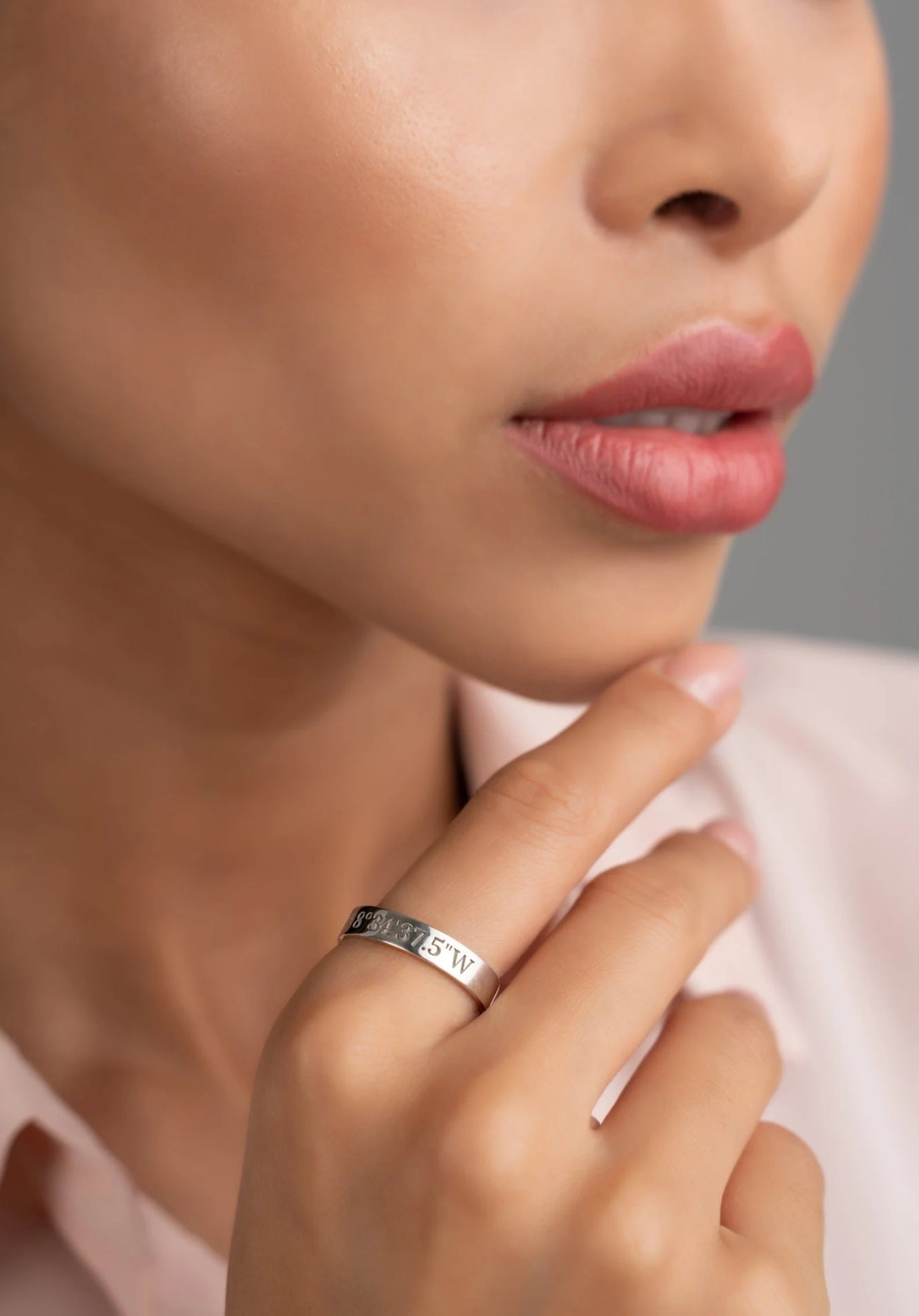 Coordinate Engraved Ring