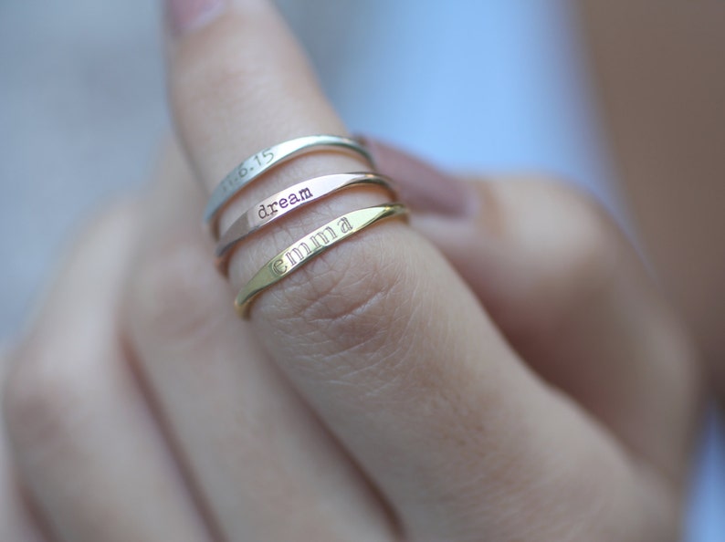 Custom Delicate Name Ring