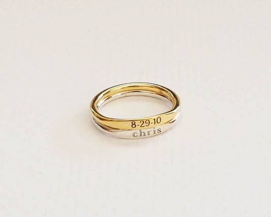 Custom Delicate Name Ring