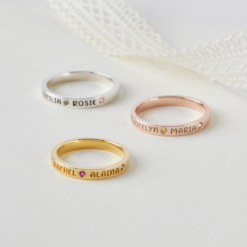 Mom Ring With Kids Names