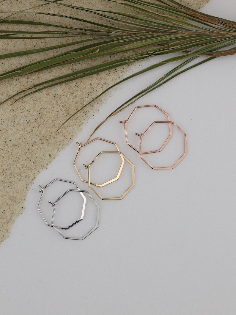 Large Geometric Hoop Earring