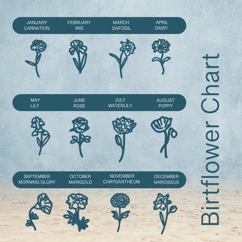 Floral Vertical Name Necklace