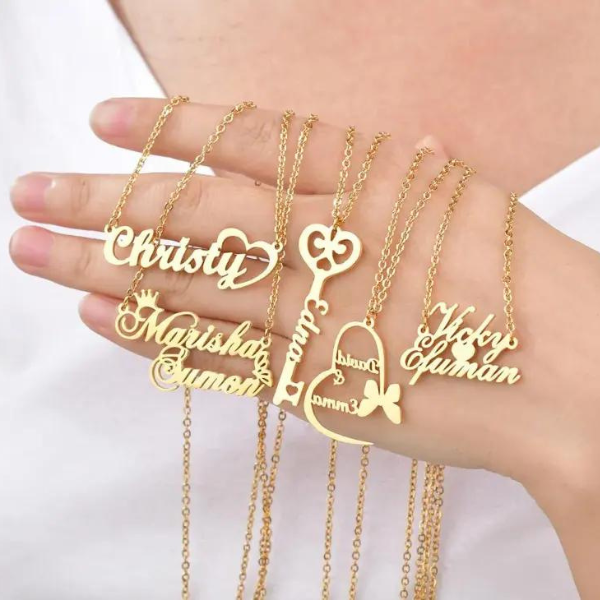 BUTTERFLY STYLE NAME NECKLACE