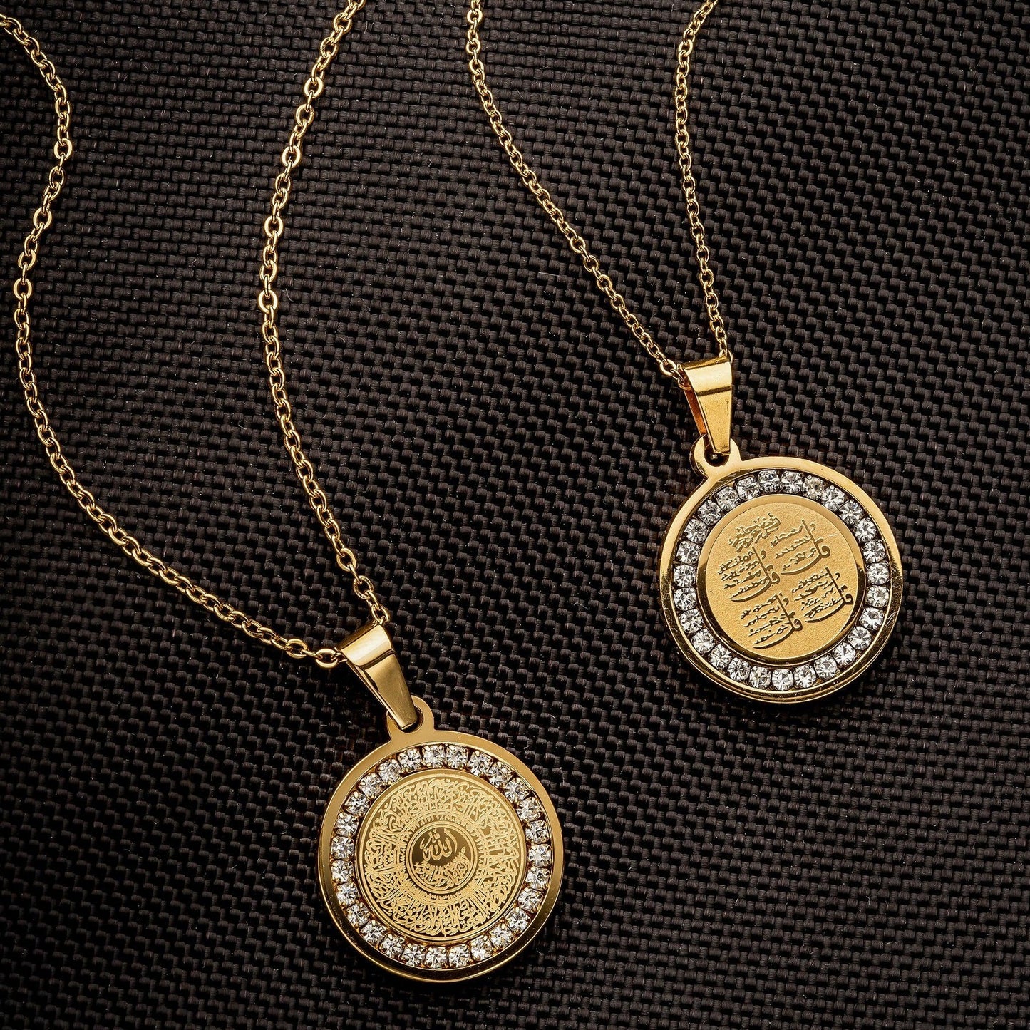 4 QUL + AYATUL KURSI NECKLACE WITH STONE | BUNDLE