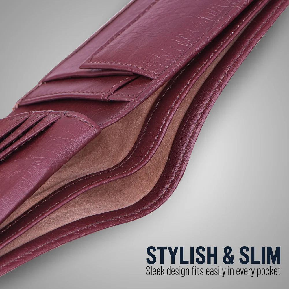 Premium Quality Men's Wallet With Name & Charm