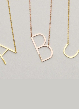 4cm Initial Letter Necklace