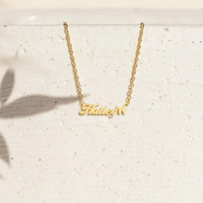 Personalized  Necklace With Name and Butterfly