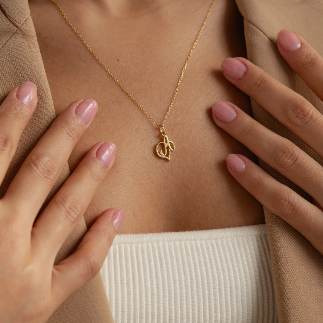 Heart Alphabet Pendant