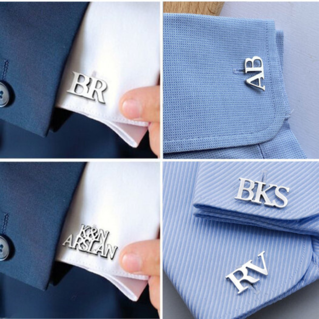 Custom Initial Cufflinks for Men