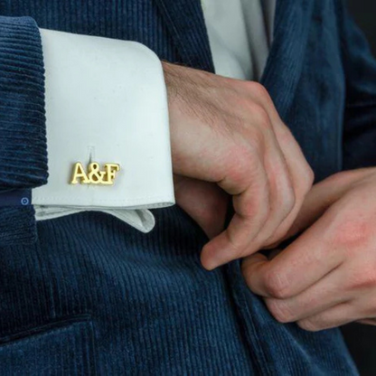 Custom Initial Cufflinks for Men