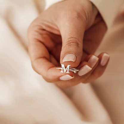 Elegant Letter Ring- Adjustable