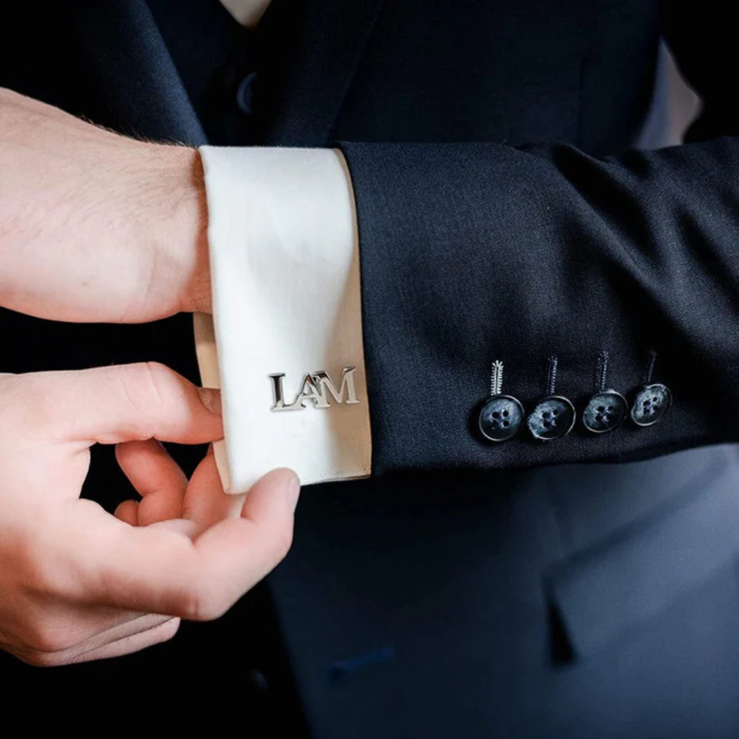 Custom Initial Cufflinks for Men