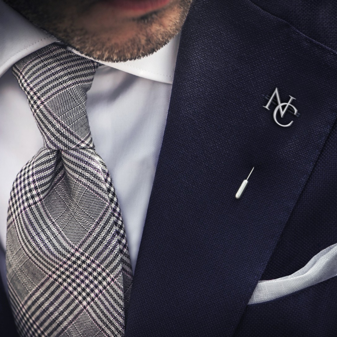 Interlocking Initials Lapel Pin