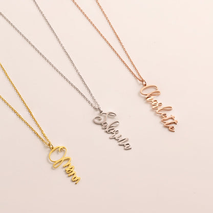 Vertical Style Name Necklace