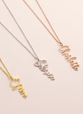 Vertical Style Name Necklace