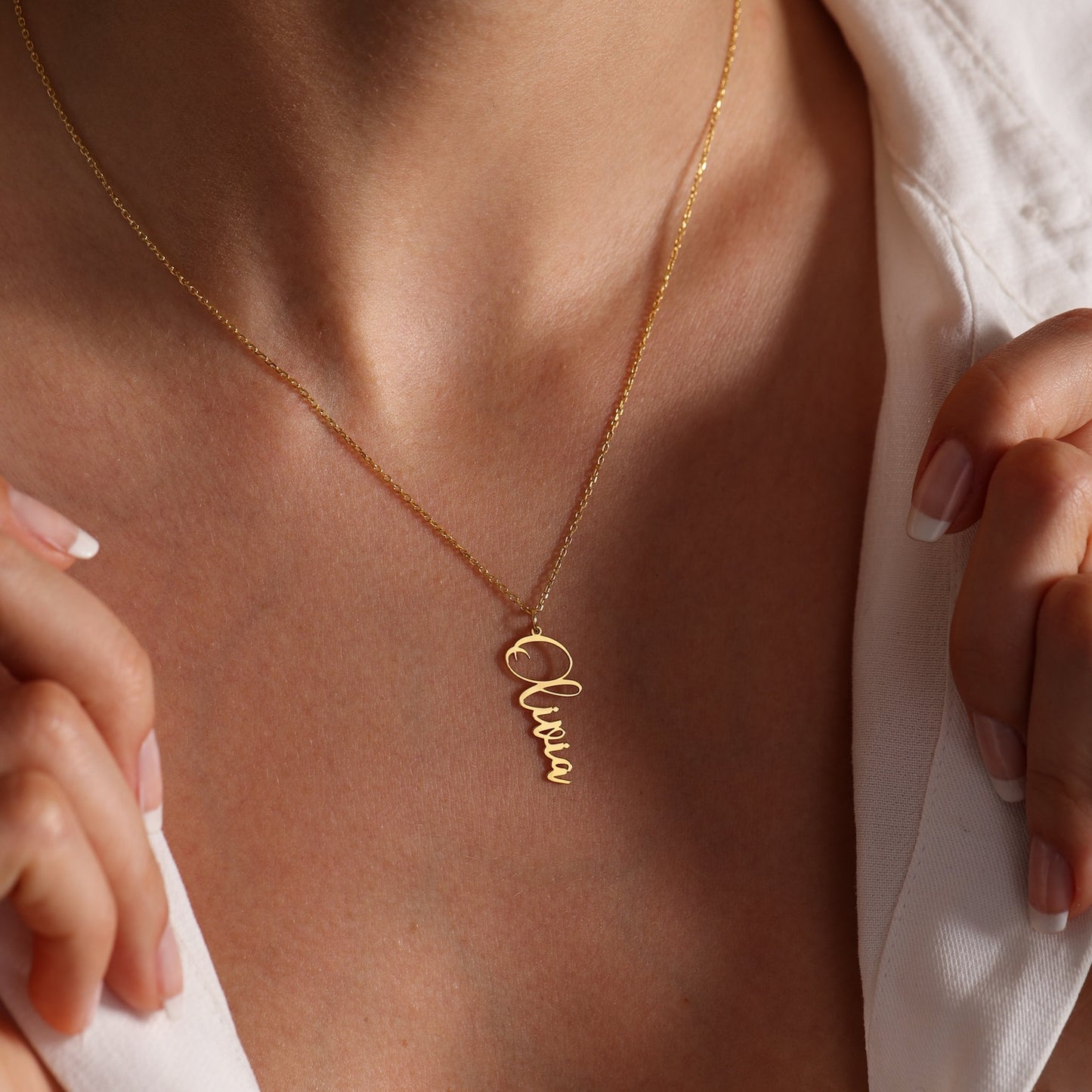 Vertical Style Name Necklace