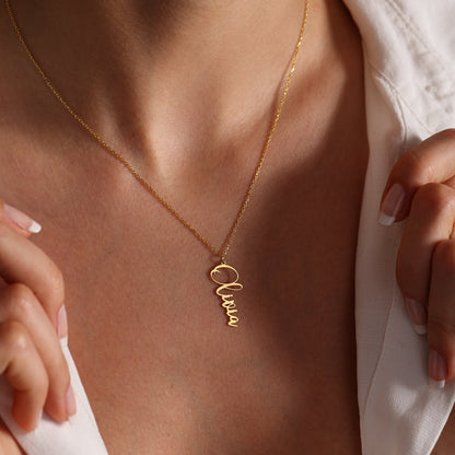 Vertical Style Name Necklace