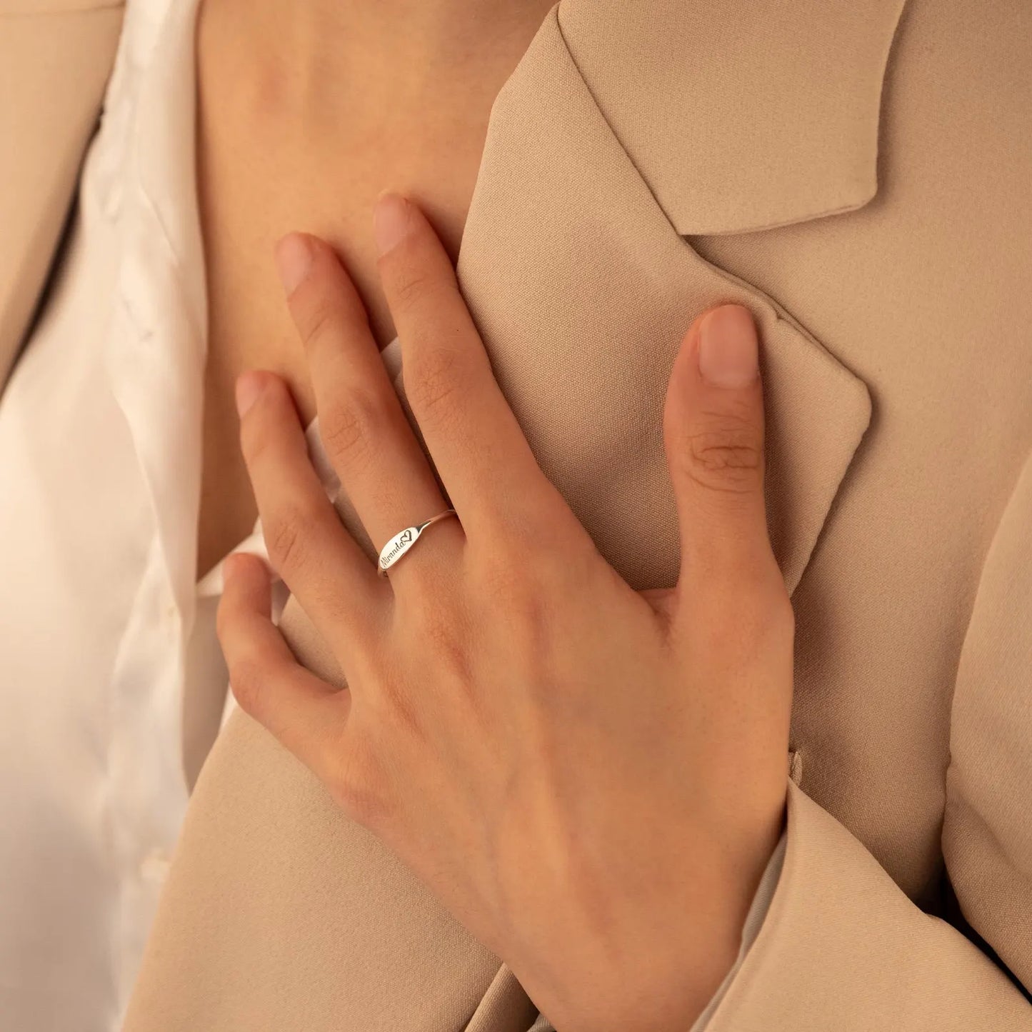 Personalized Dainty Name Ring