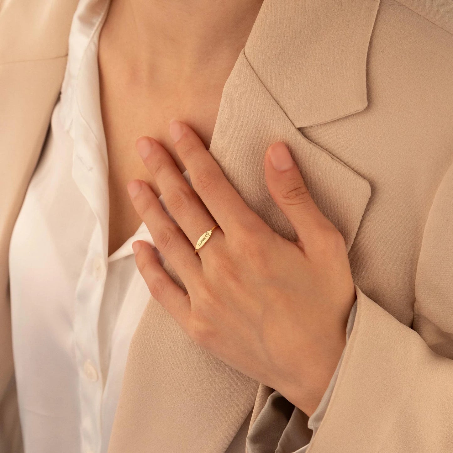 Personalized Dainty Name Ring