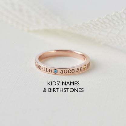Mom Ring With Kids Names