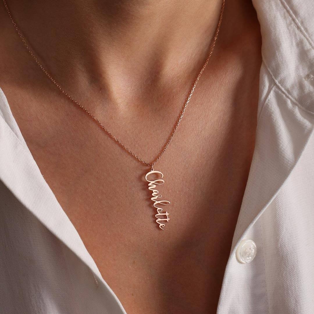 Vertical Style Name Necklace