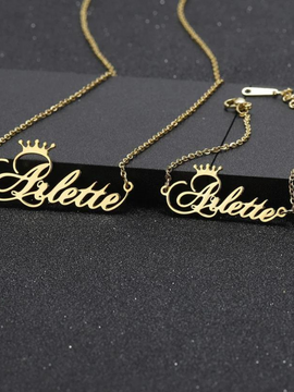 Customized Crown Name Necklace