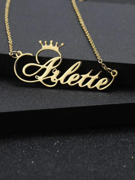 Customized Crown Name Necklace