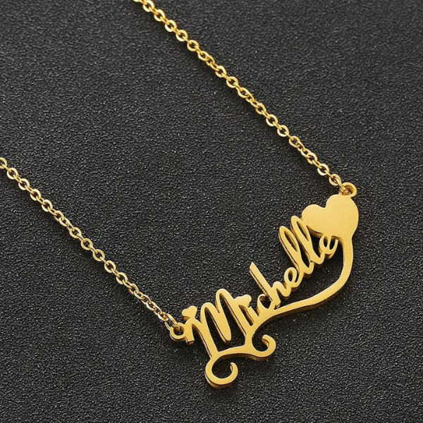 HEART STYLE NAME NECKLACE